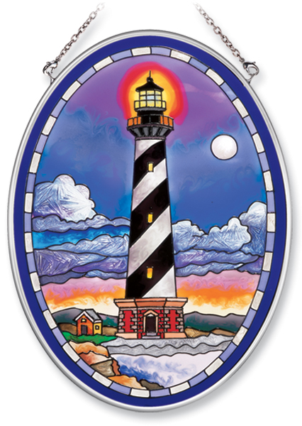 AMIA 7783 Hatteras Medium Oval Stained Glass