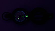 Francis Barker M88 Green Compass in the Dark with Five Tritium Capsules