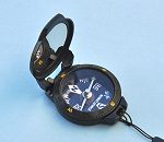 Stanley London Black Luminescent Pocket Compass with Mirror