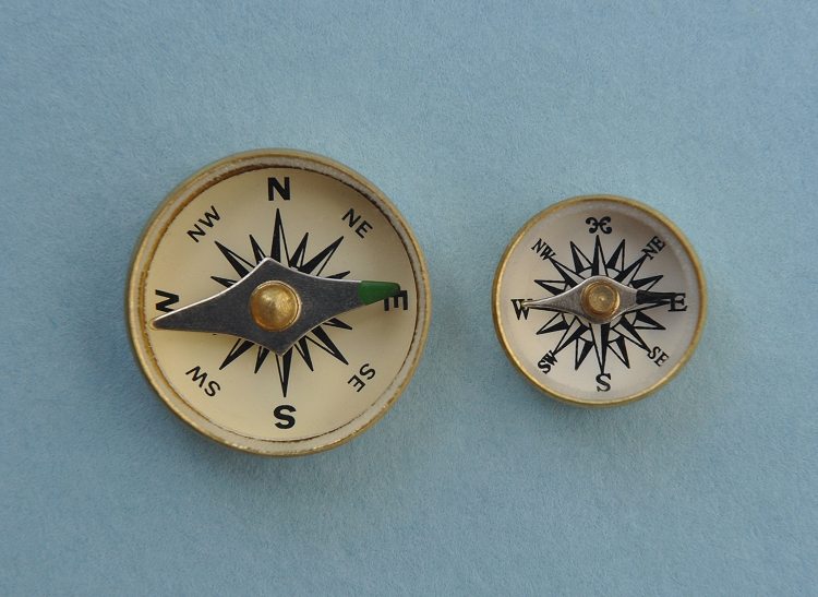 Military Special Forces Survival Button Compasses
