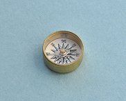 Detail View of Small Military Special Forces Survival Button Compass
