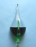 Weather Glass Barometer filled with Green Water