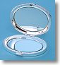 Silver Plated Oval Compact Mirror