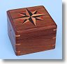 Small Gimbaled Boxed Compass with Hand Inlaid Compass Rose