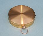 Brass-Colored Compass with Lid Closed