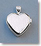 Elegant Heart Design Sterling Silver Compass Locket