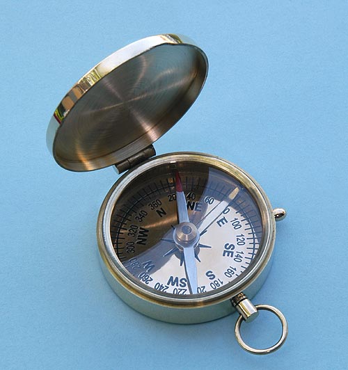 Polished Standard Pocket Compass