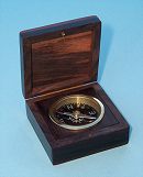 Large Square Compass with Lid Open