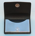 Dalvey Leather Business Card Case with Magnetic Latch Open
