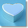 Medium Nickel Plated Heart Shaped Jewelry Box