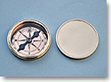 Polished Brass Desk Compass with Removable Lid